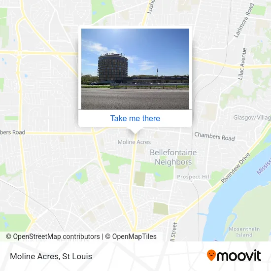 Moline Acres map