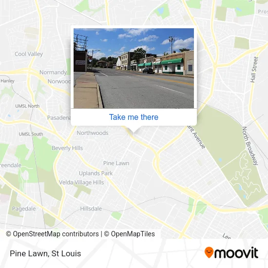 Pine Lawn map