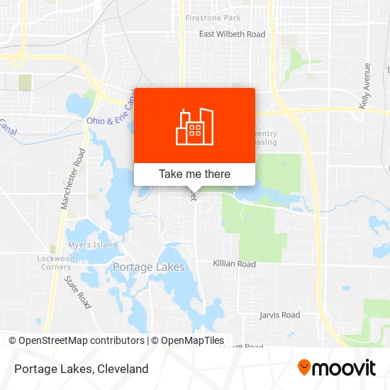 Portage Lakes map