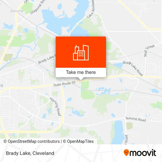 Brady Lake map