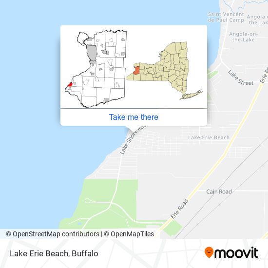 Lake Erie Beach map