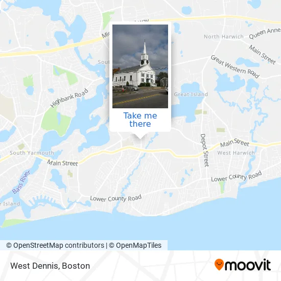 West Dennis map