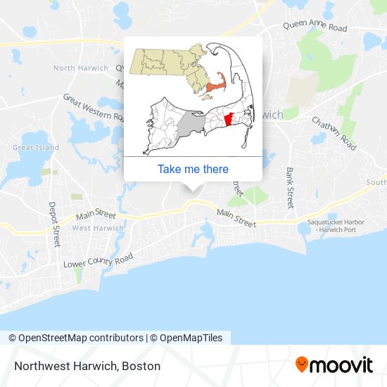 Northwest Harwich map