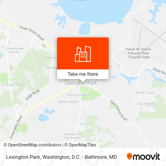 Lexington Park map