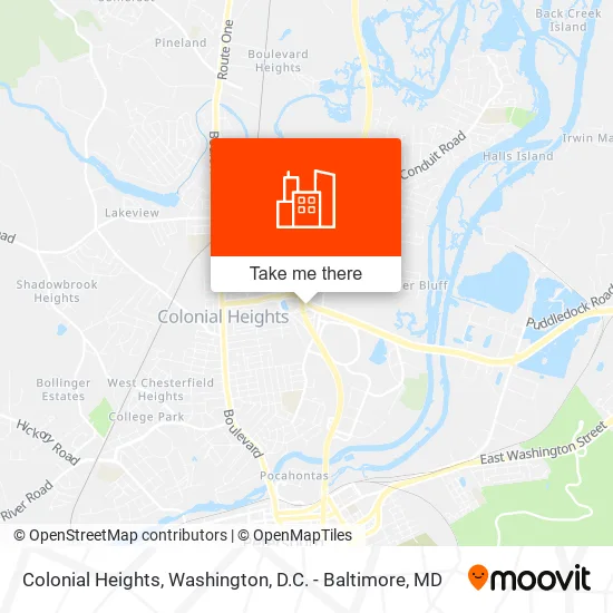 Colonial Heights map