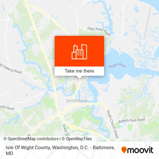 Isle Of Wight County map