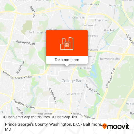 Prince George's County map