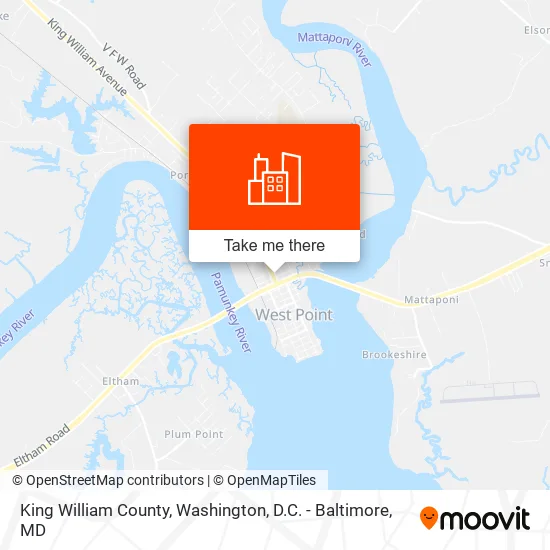 King William County map