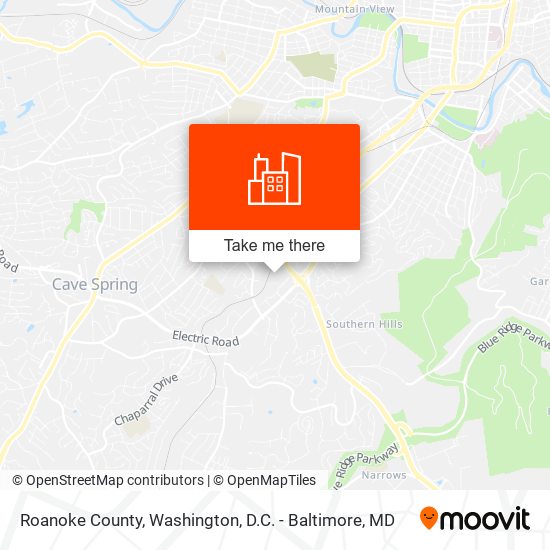 Mapa de Roanoke County