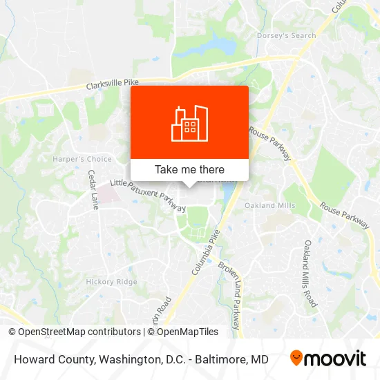 Howard County map