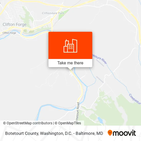 Botetourt County map