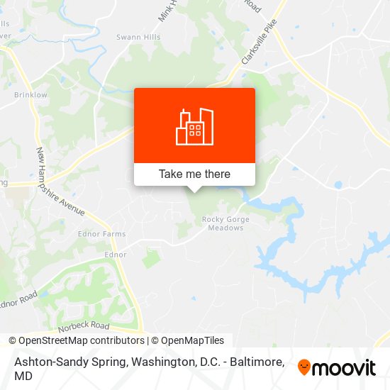 Ashton-Sandy Spring map
