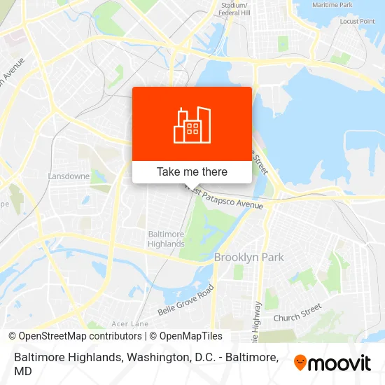 Baltimore Highlands map
