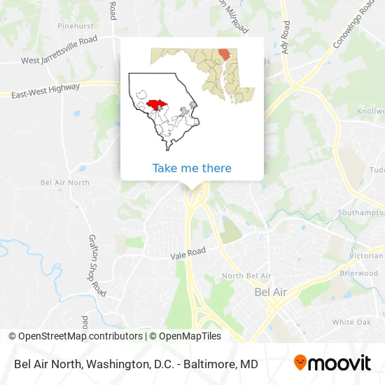 Bel Air North map