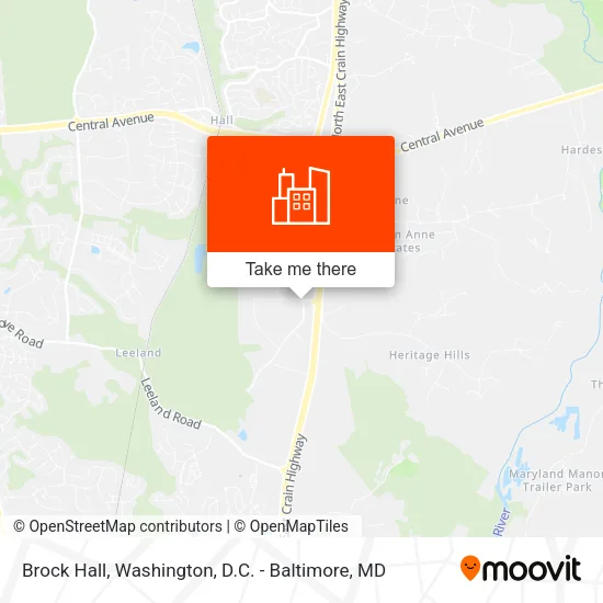 Brock Hall map
