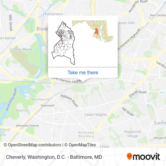 Cheverly map