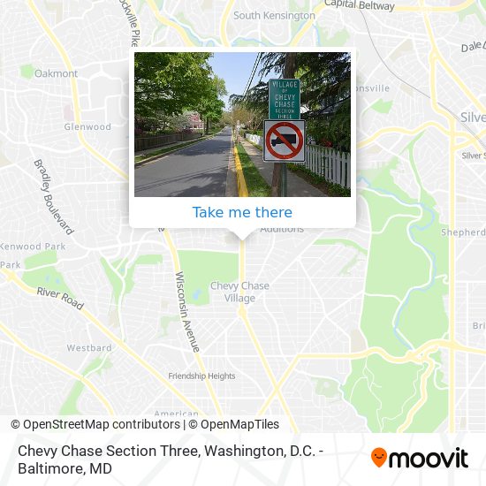Chevy Chase Section Three map