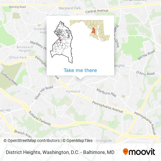 District Heights map