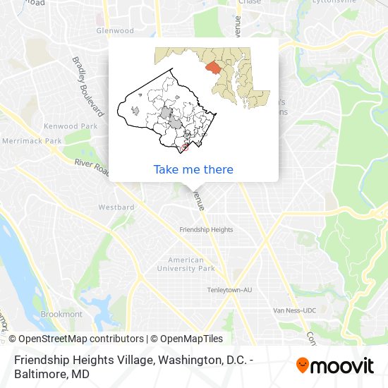 Friendship Heights Village map