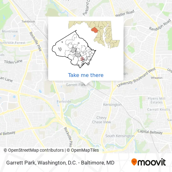 Garrett Park map