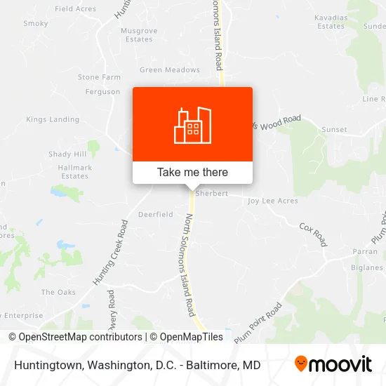 Huntingtown map