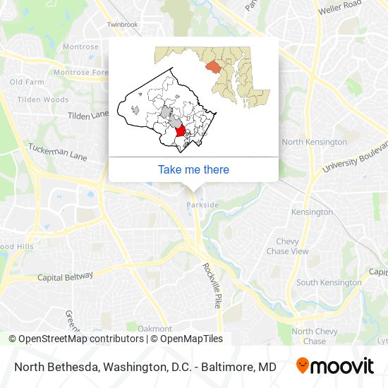 North Bethesda map