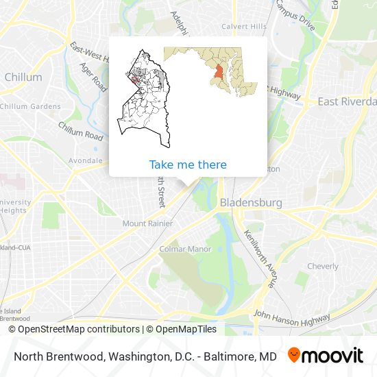 North Brentwood map