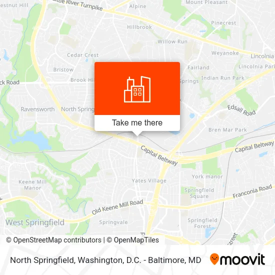 North Springfield map