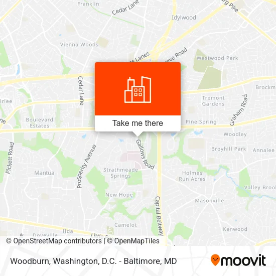 Woodburn map