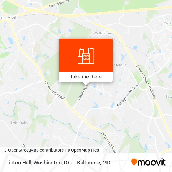 Linton Hall map