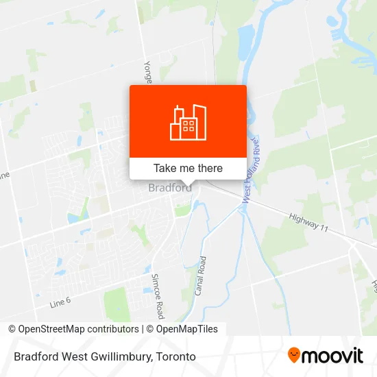 Bradford West Gwillimbury map
