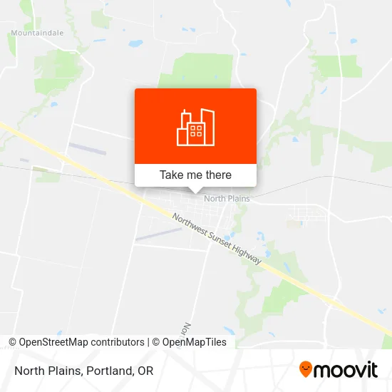 North Plains map