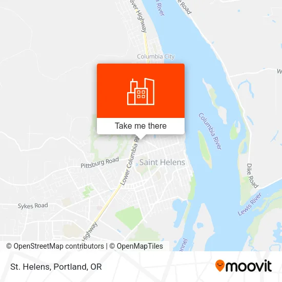 St. Helens map