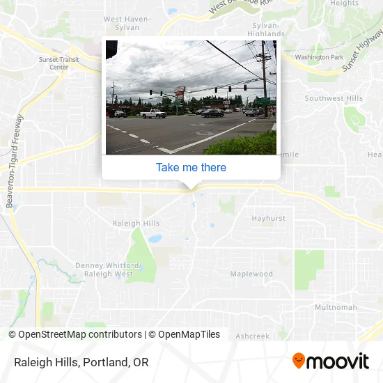Raleigh Hills map