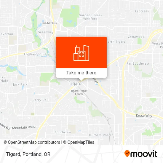 Tigard map
