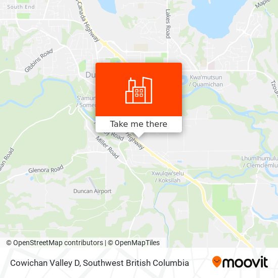 Cowichan Valley D map