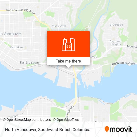North Vancouver map