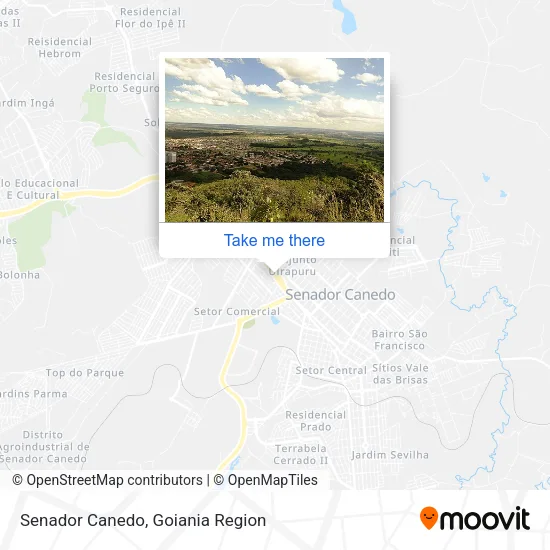 Senador Canedo map