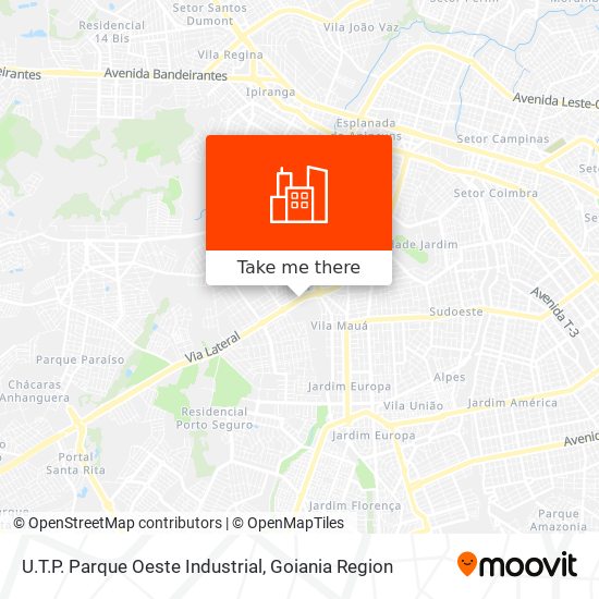 U.T.P. Parque Oeste Industrial map