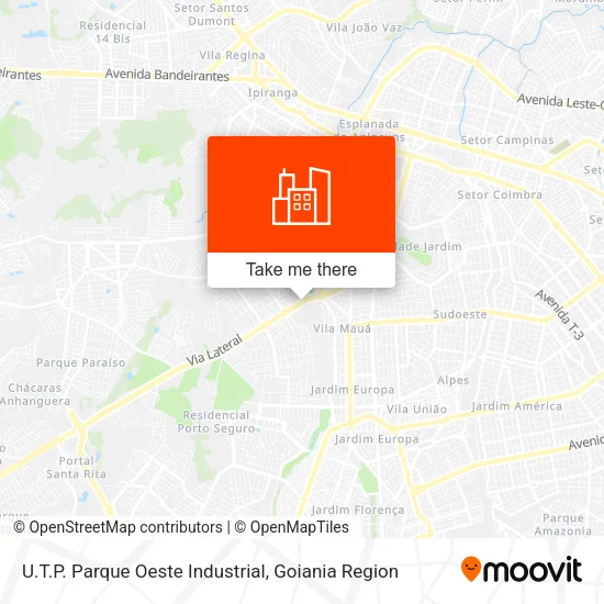 U.T.P. Parque Oeste Industrial map
