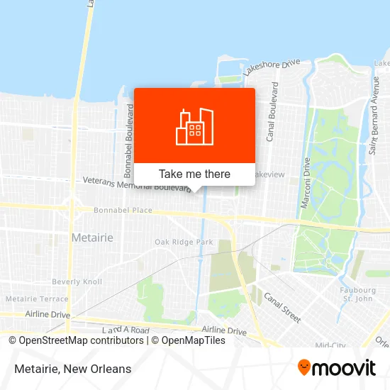 Metairie map