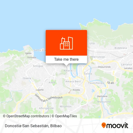 Donostia-San Sebastián map