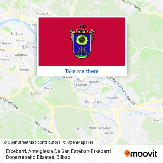 Etxebarri, Anteiglesia De San Esteban-Etxebarri Doneztebeko Elizatea map
