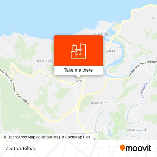 Zestoa map
