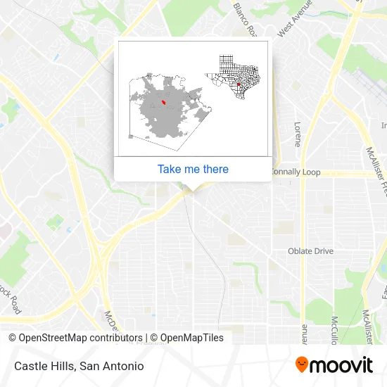 Castle Hills map