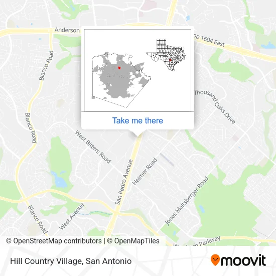 Hill Country Village map