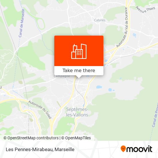 Les Pennes-Mirabeau map