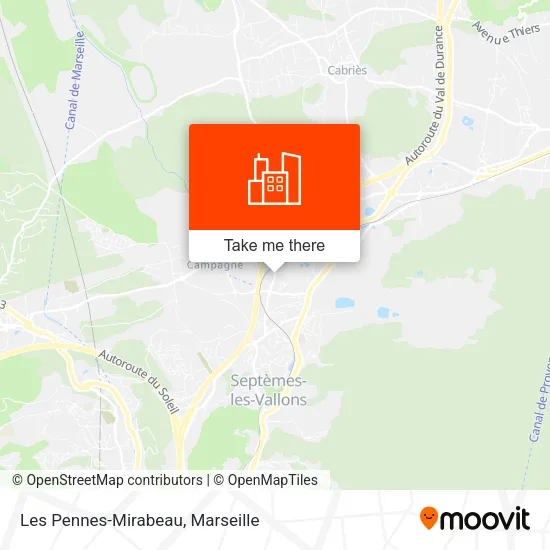 Les Pennes-Mirabeau map
