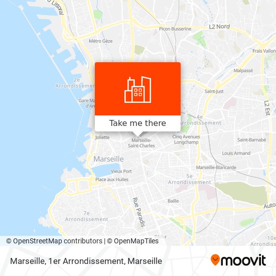 Marseille, 1er Arrondissement map