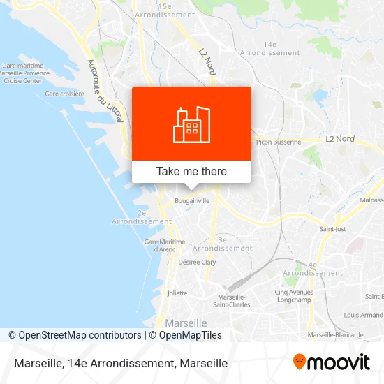 Marseille, 14e Arrondissement map